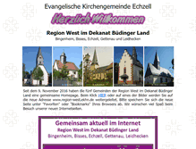 Tablet Screenshot of ev-kirche-echzell.de